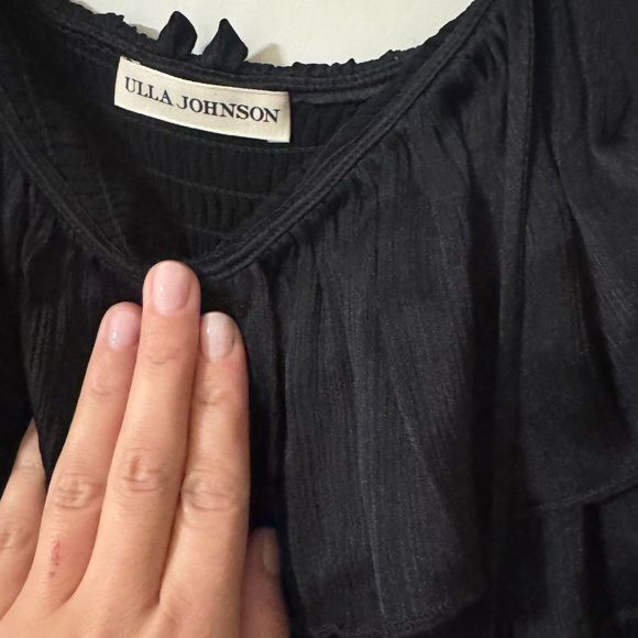 Ulla Johnson Silk Black Ruffled Dress - Picture 5 of 7